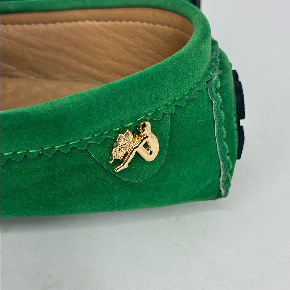 Green Suede Penny Loafers for Women - Picture 4 of 10